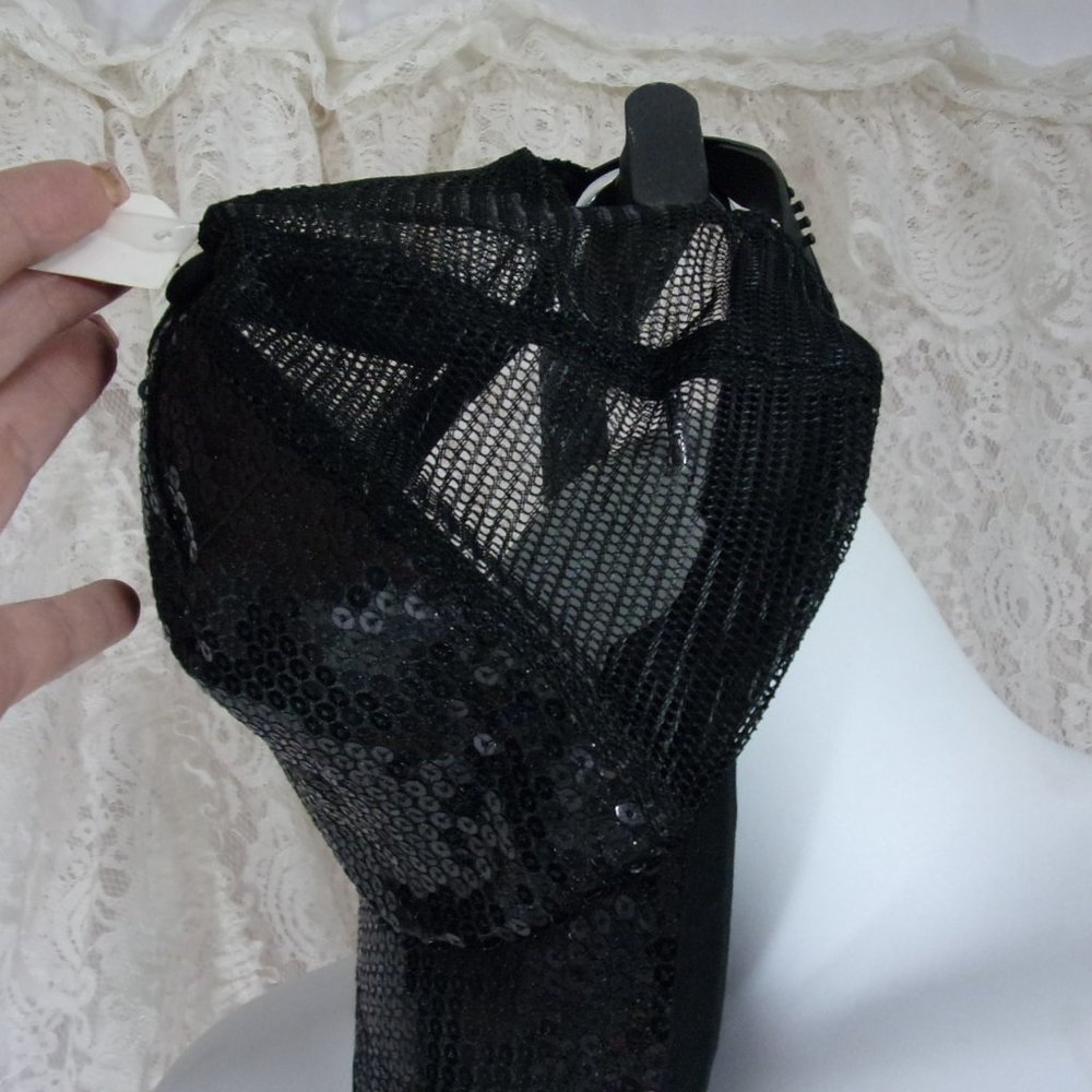 Black Sequin Baseball Cap Bling Bling  NWT